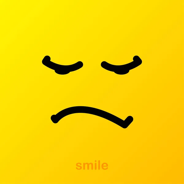 Yellow smile. Smile icon. Vector emoticon set. Vector background. Funny art — 스톡 벡터
