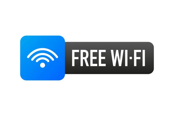 Wifi free. Internet network. 3d vector icon. Isometric vector — Vetor de Stock