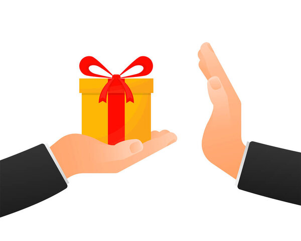 No bribe, great design for any purposes. Isometric business concept. Vector isometric illustration