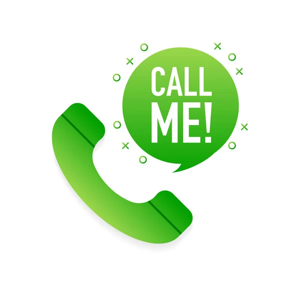 Call me concept with phone icon. Abstract art background vector. Vector design — Stock vektor