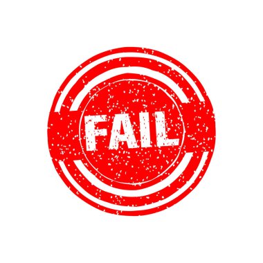 Red fail stamp on white background. White background. Business icon. Vector eps
