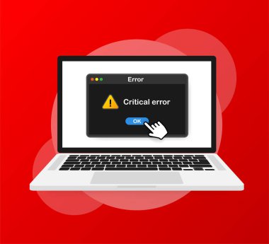 Sistem hata vektör hatası pc arayüzü. Hata iletisi bilgisayar penceresi uyarısı açılamadı