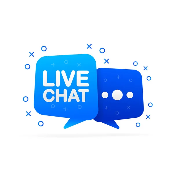 Live chat in flat style. Online support call center. Customer service. Client support online helpline — 스톡 벡터