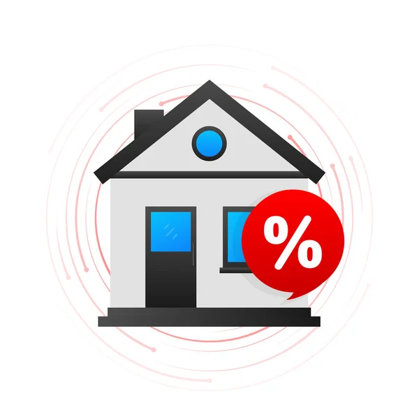 Flad ikon med hus penge. 3d isometrisk illustration. Finansiel isometrisk. – Stock-vektor