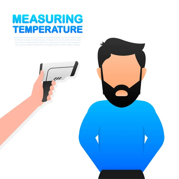 Linear measuring temperature for medical design. Vector logo — Stockvector