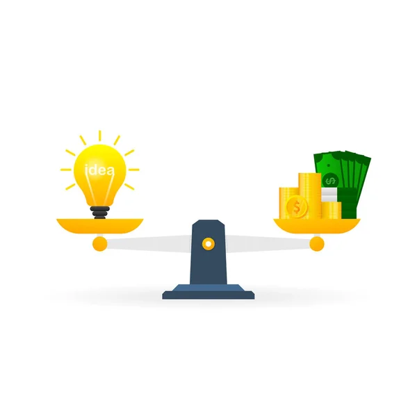 Idea scale money, great design for any purposes. Business financial investment — Wektor stockowy