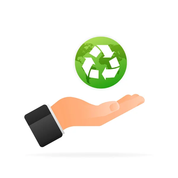 Verschillende gekleurde recycling afvalbakken vector illustratie, Afvalsoorten segregatie recycling — Stockvector