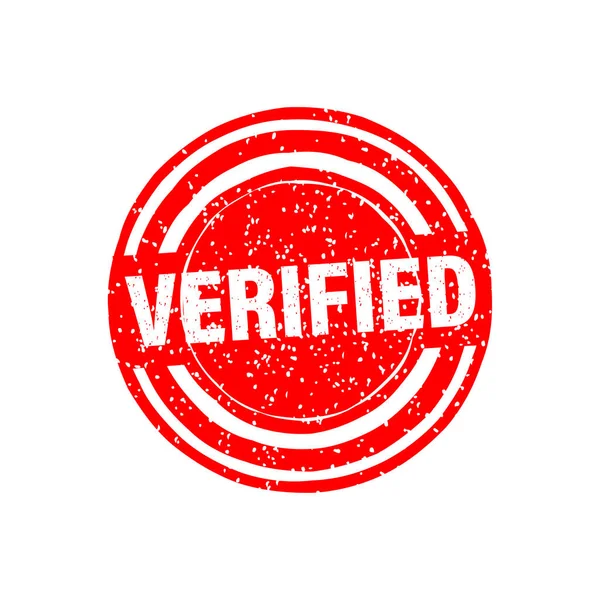 Verified stamp on white background. Vector background — 스톡 벡터