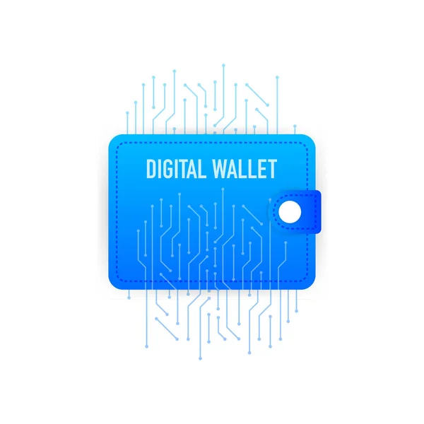 Digital wallet, great design for any purposes. Finance isometric. Digital bank — Image vectorielle