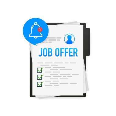 Icon for web design with job offer. Creative vector illustration. Job interview vector illustration concept