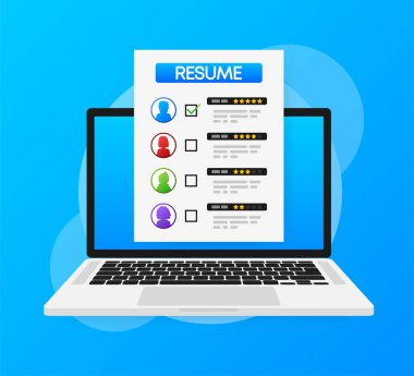 Job resume vector illustration concept. Business vector icon