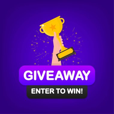 Sosyal medya iletisi ya da web sitesi afişi için hediye logo şablonu