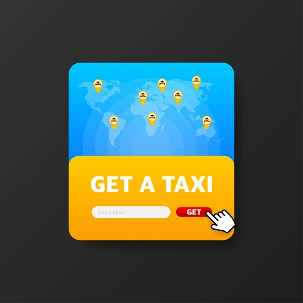 Get a taxi illustration background. Business vector icon. Business concept. — Vetor de Stock