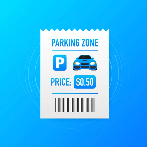 Vector concept. Card with parking zone bill for concept design. Vector icon — Vettoriale Stock