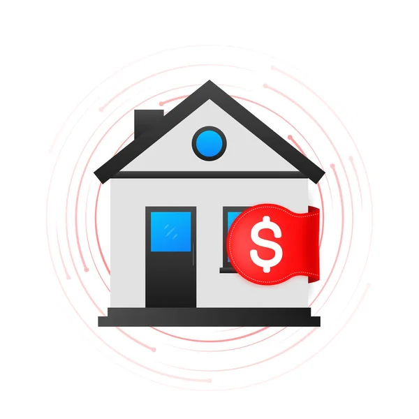 Modern mortgage dollar, great design for any purposes. Cartoon icon. Modern design. Isometric vector. — Stockvektor