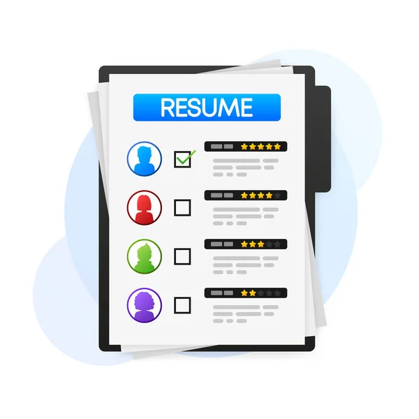 Job resume vector illustration concept. Business vector icon — Stock Vector