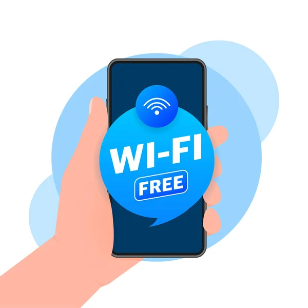 Wifi gratis. Red de Internet. 3d icono de vector. Vector isométrico — Vector de stock