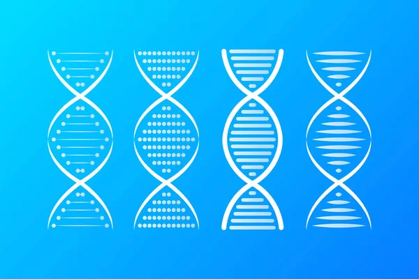 Czarne DNA. Symbol logo. Ikona projektowania medycznego — Wektor stockowy