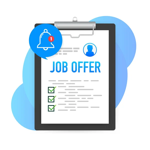 Icon for web design with job offer. Creative vector illustration. Job interview vector illustration concept — Vetor de Stock