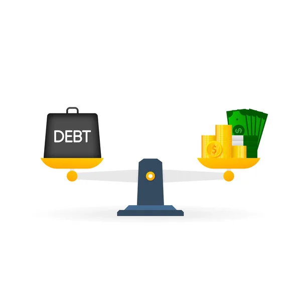 Debts and credit, Struggle for your business. Card for concept design.Vector illustration — Image vectorielle