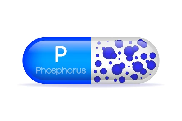 Abstract icon with phosphorus capsule. Vector illustration — Wektor stockowy