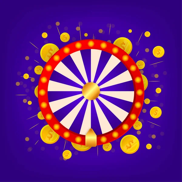 Fortune wheel in modern style. Vector illustration 3d style. Modern 3d graphic — Stock vektor