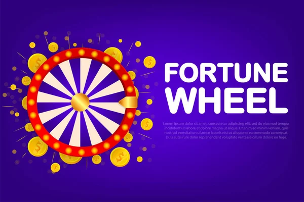 Fortune wheel in modern style. Vector illustration 3d style. Modern 3d graphic — Stock vektor