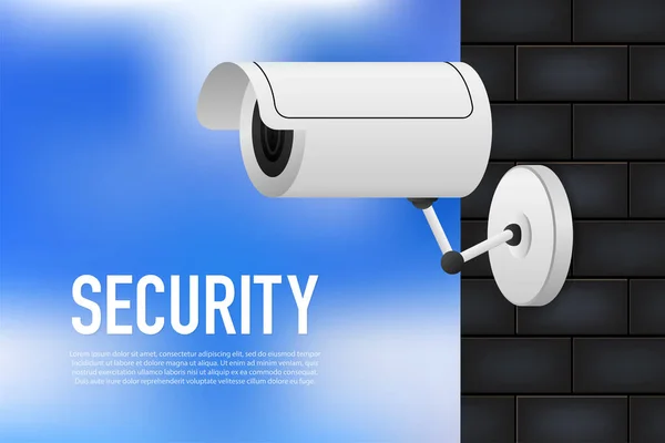 Security video, great design for any purposes. Isometric vector illustration. Security protection concept — ストックベクタ