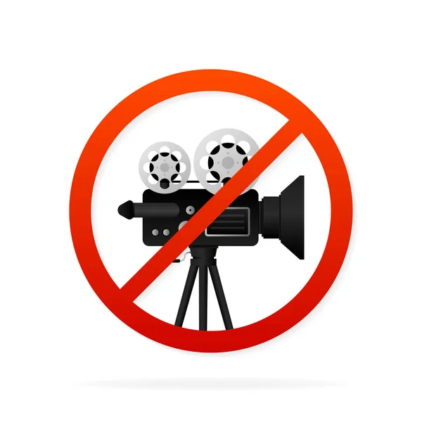 Video Recording Sign Camera Vector Illustration — ストックベクタ