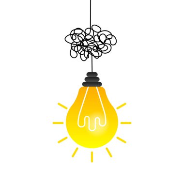 Idea brain. Creative thinking. Idea solution Positive motivation
