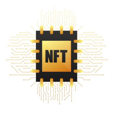Nft kartı olan simge. Finanse edilemez jeton. Kredi kartıyla. Bitcoin para birimi.