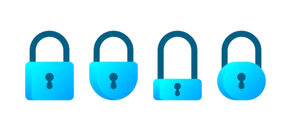 Κλειδωμένη Κλειδαριά Προστασία Εικόνα Ασφαλείας Κλείδωμα Κωδικού Πρόσβασης Εικονογράφηση Διανύσματος — Διανυσματικό Αρχείο