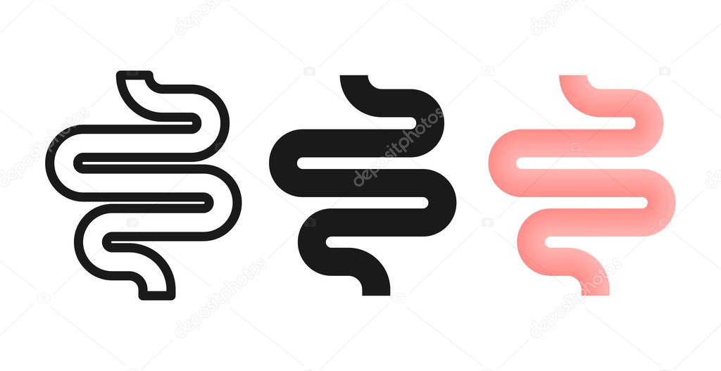 Colitis. Stomach. Abdominal bloating Health care Vector illustration