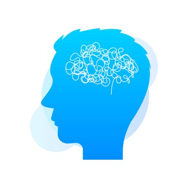 Stres, zihinsel bozukluk, Depresyondaki Mutsuz Vektör illüstrasyonu