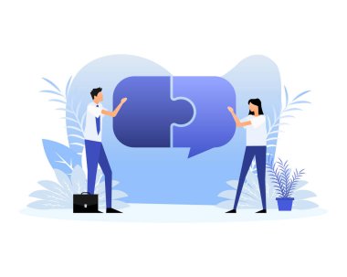 Cartoon people vector illustration. Modern character for concept design. Team work concept.