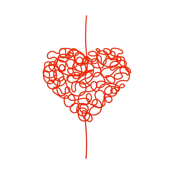 Hand Drawn Love Sign Heart Icon — Stockový vektor