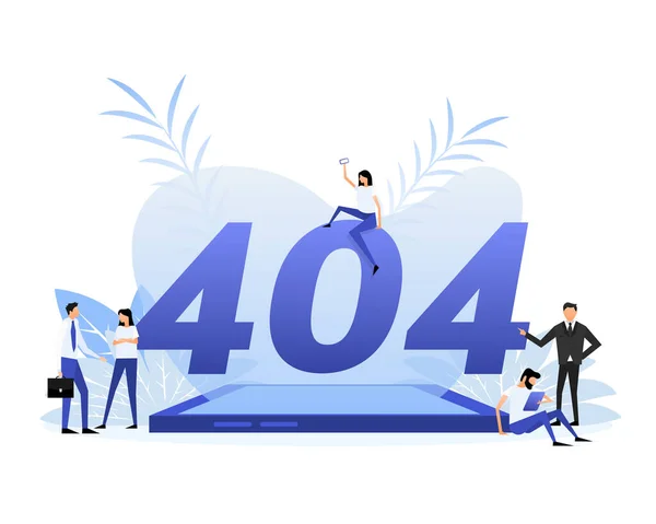 404 Great Design Any Purposes Flat Style People Internet Network — Wektor stockowy