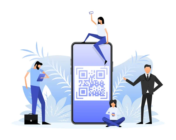 Scan Code People Tolles Design Für Jeden Zweck Flache Bauweise — Stockvektor