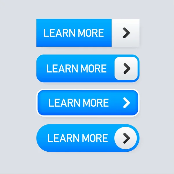 Flat Read Learn More Web Page Design Hand Click Icon — 图库矢量图片