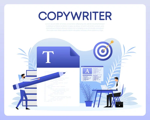 Copywriting Writing Icon Making Valuable Content Working Freelancer — Stockový vektor