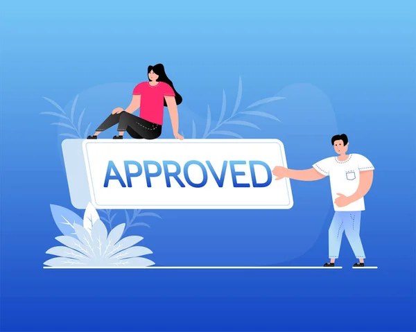 Approved Tick Notification Successful Operation Check Mark Checkmark Notification — 스톡 벡터