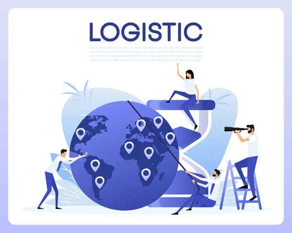 Logistic People Great Design Any Purposes Vector Illustration — Archivo Imágenes Vectoriales