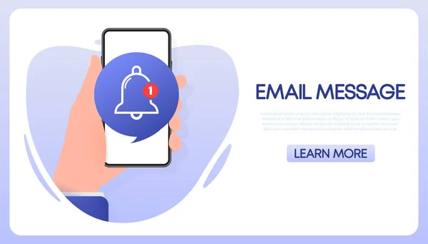 Email Message Smartphone Message Notification Icon Digital Marketing Concept — Stockový vektor