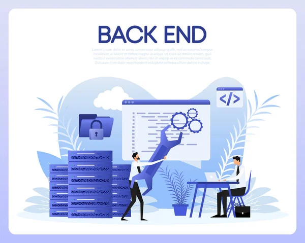 Back End People Concept Design Business Concept Icon Vector — Vettoriale Stock