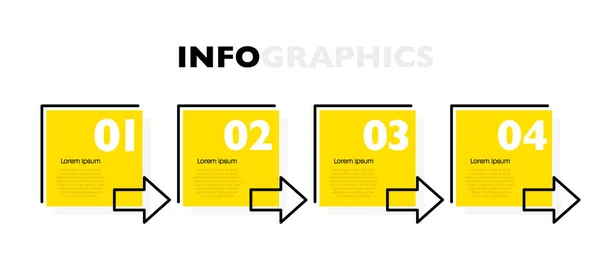 Business Infographic Data Visualization Square Frame Simple Infographic Design Template — Archivo Imágenes Vectoriales