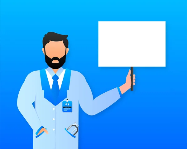 Flat Doctor Web Design Healthcare Vector Graphic Illustration — ストックベクタ