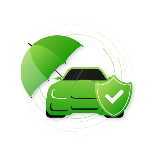 Car Insurance Concept Insurance Policy Money Guarantee Vector Illustration — Vector de stock