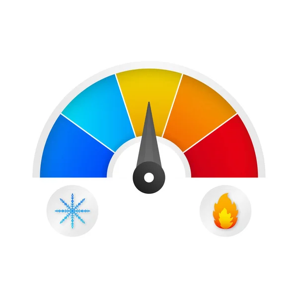 Hot Cold Temperature Icon Sun Snowflake — Image vectorielle
