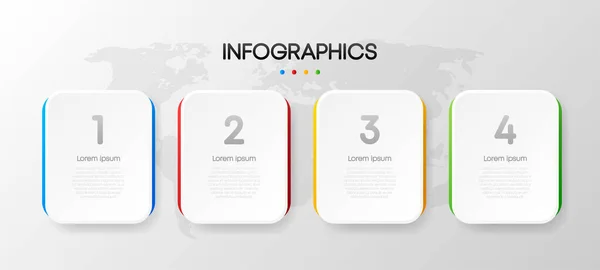 Business Infographic Data Visualization Square Frame Simple Infographic Design Template — Archivo Imágenes Vectoriales