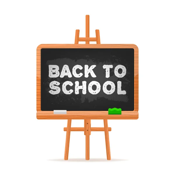 Modern Chalkboard Black Template Sign Back School Vector Illustration — Stockvektor